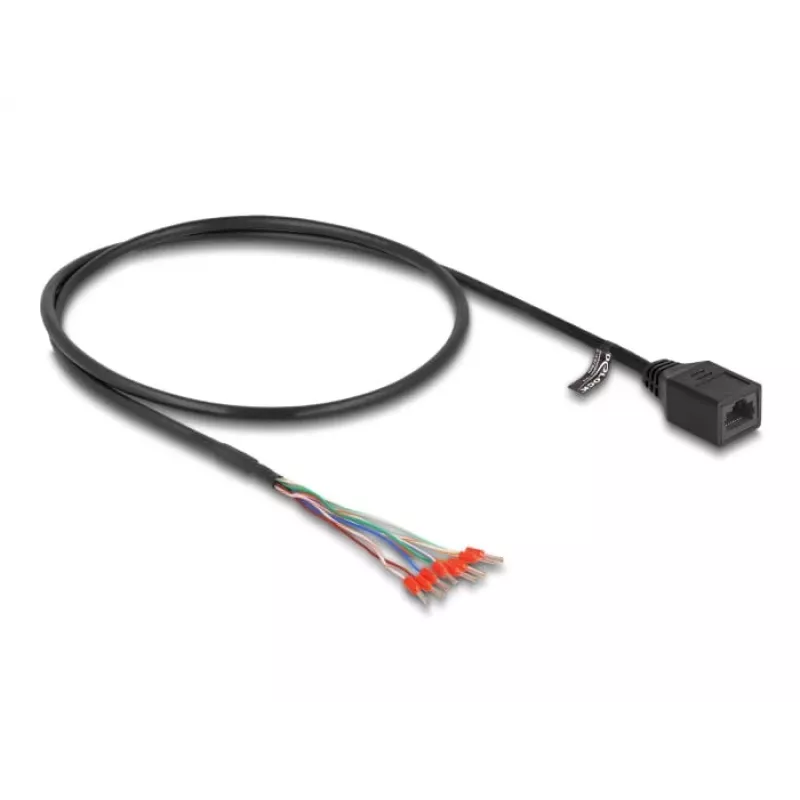 Tinklo kabelis DeLOCK 88005 RJ45 Cat.5e 0,5 m juodas