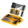 DeWalt 100 vnt. Pozi varžtų rinkinys — tvirtinimo detalių komplektas, įvairių dydžių medienai ir metalui