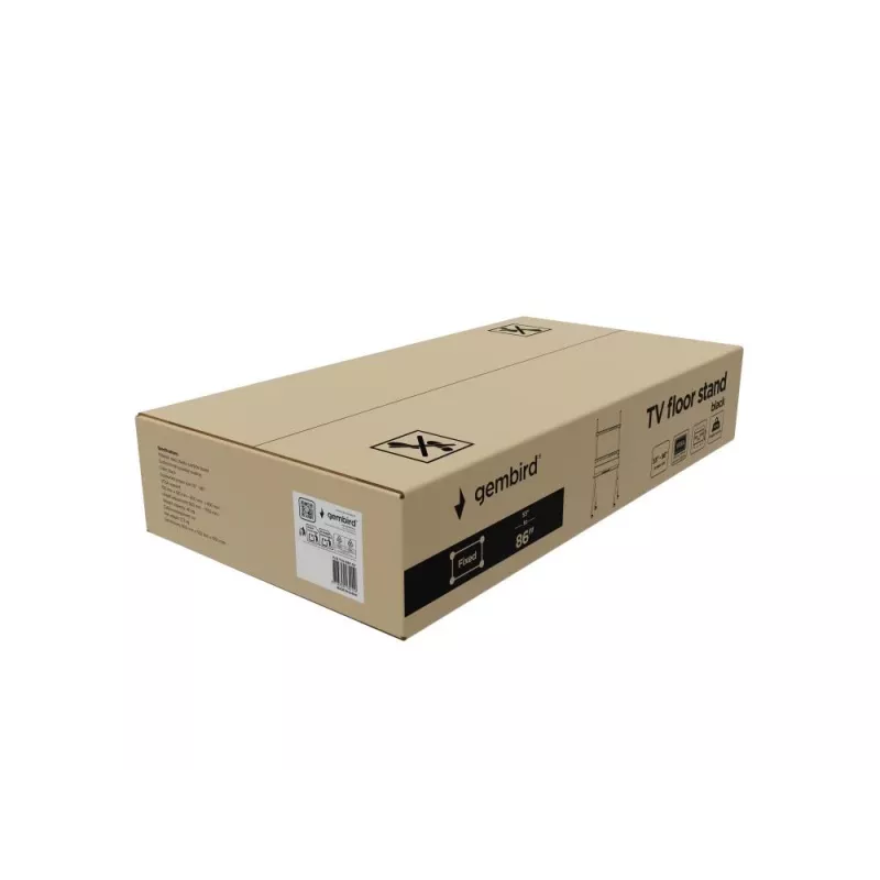 TV laikiklis Gembird TVS-86F-02 2.18 m Juoda 40 kg 55-86 col.