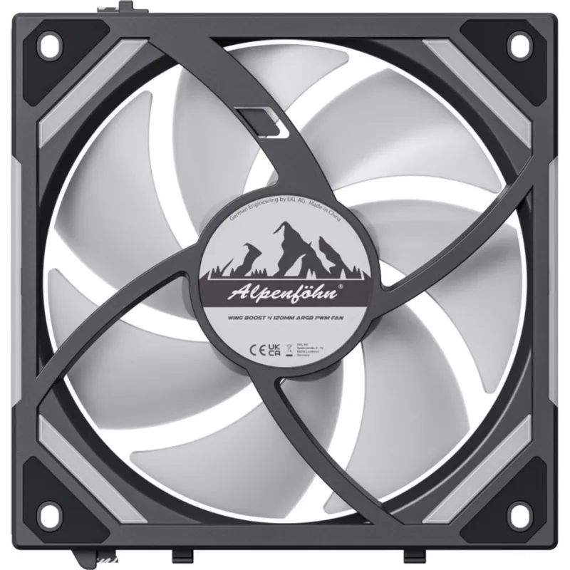 Alpenföhn Wing Boost 4 ARGB Reverse 120 mm korpuso ventiliatorius - Juodas
