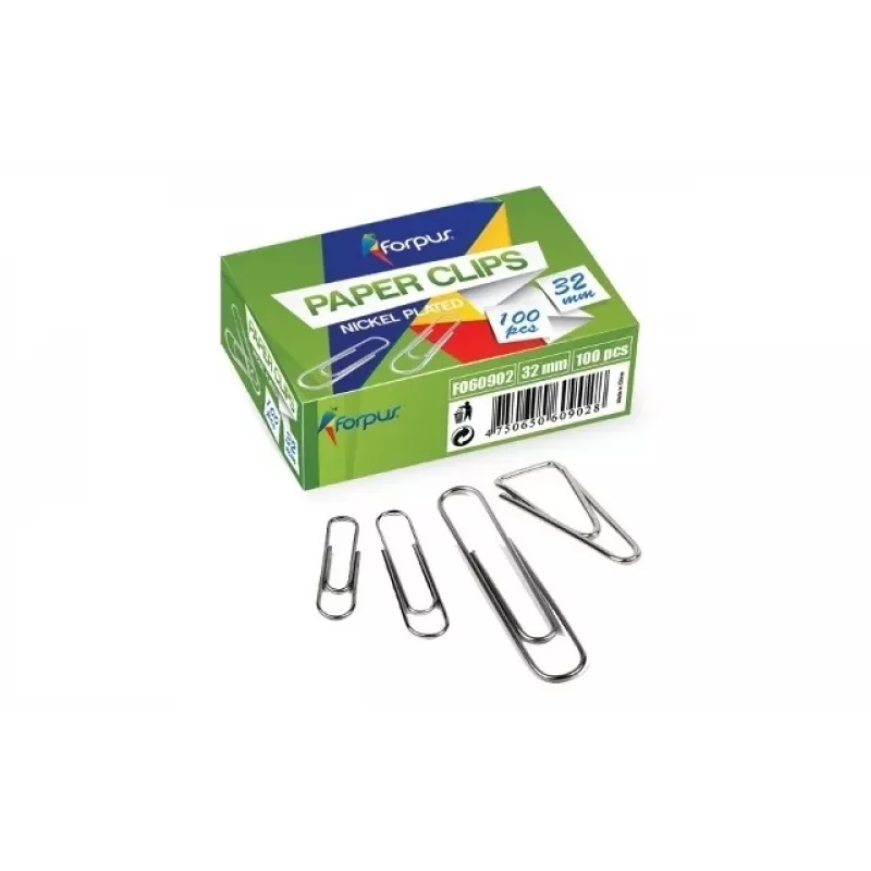 Clips Forpus, baltas metalas, 26 mm apvalūs (100) 1104-001