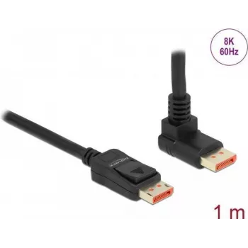 DisplayPort laidas DeLOCK 87054 8K 60Hz 1m kampinis