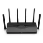 Stalinis maršrutizatorius MERCUSYS MR47BE — Trijų juostų „Wi‑Fi 7“ (2,4/5/6 GHz), 9300 Mbps, 3× RJ‑45, 2,5 GbE, 6 išorinės antenos