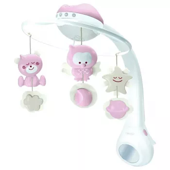 Kūdikių muzikinė dėžutė B-kids 3in1 Infantino 150302050 — pudrinė rožinė, 3-in-1 raminantis žaislas