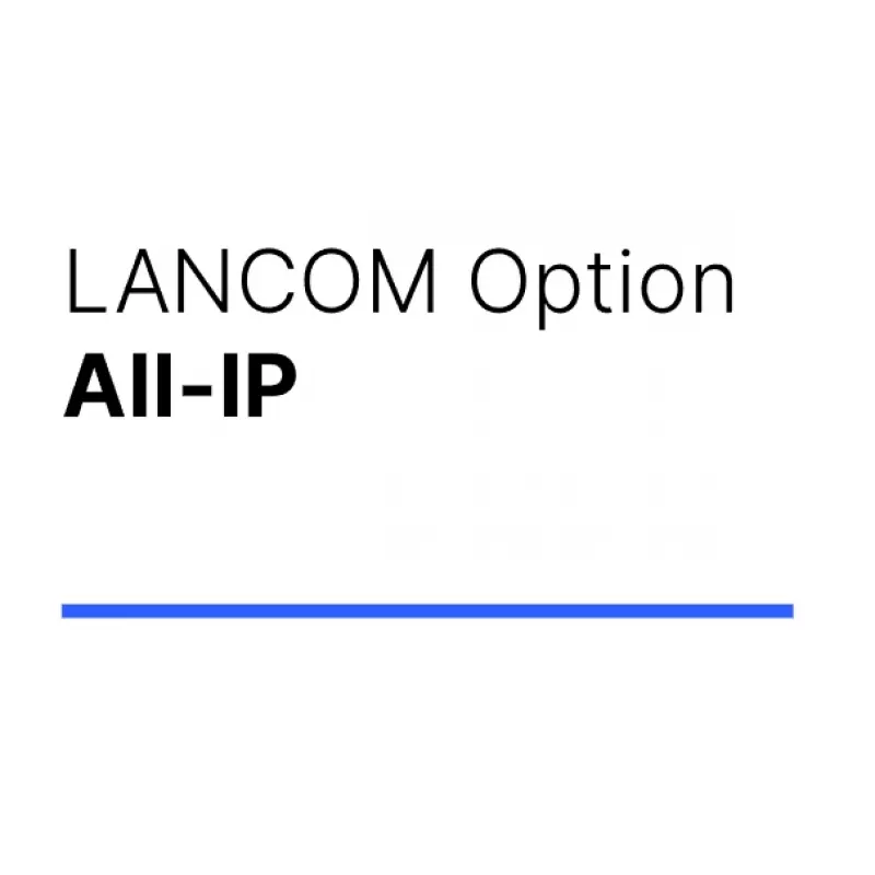 Tinklo valdymo programinės įrangos licencija Lancom Systems LANCOM All-IP Option — 1 licencija, suderinama su LANCOM 1781er, 1631E, 831A