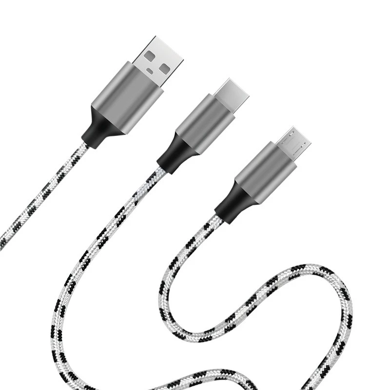 LogiLink CU0202 USB kabelis USB 2.0 1,2 m USB A USB C/Micro-USB A pilka