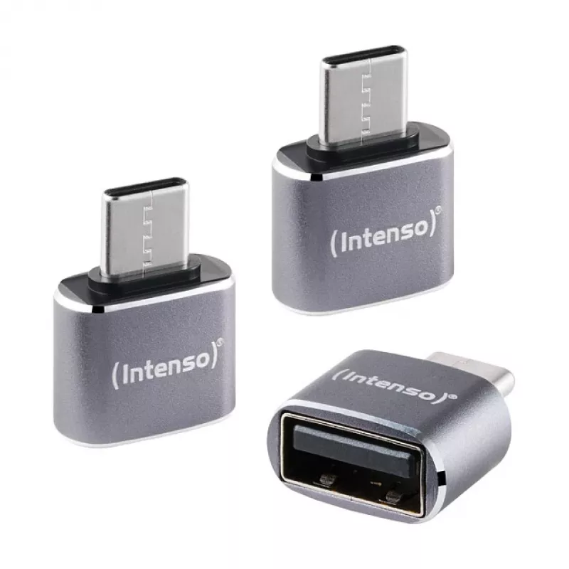 Intenso 3 vnt. USB adapteris USB-A -> USB-C C480C aliuminis