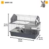 Narvas Ferplast Barn 100 triušiams ir jūrų kiaulytėms, metalas/plastikas, 960×570×730 mm, taupe/baltas