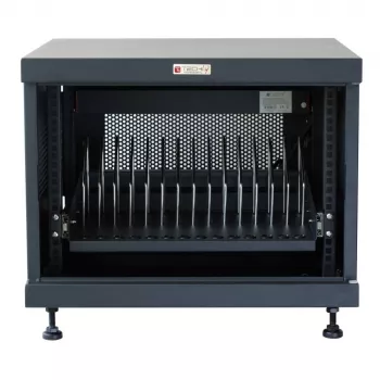 Stovo lentyna TECHLY 367652 kabelių tvarkyklė su 3M lipniu montavimu, plieninė, 550×550×410 mm, juoda