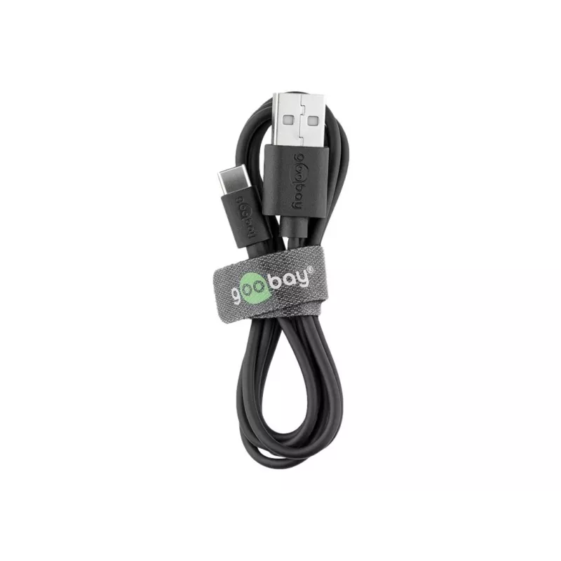 Goobay | USB-C įkrovimo ir sinchronizavimo kabelis (USB-A > USB-C) | 59124 | USB-C vyriškas | USB 2.0 vyriškas (A tipo)
