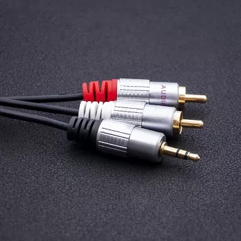 Garso kabelis Qoltec 52341 3 m 2xRCA 3,5 mm juodas
