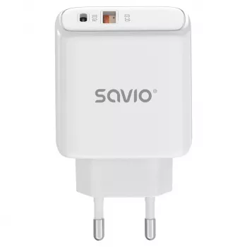 Savio LA-12 mobiliojo įrenginio įkroviklis Universalus Baltas AC Greitas įkrovimas Vidinis