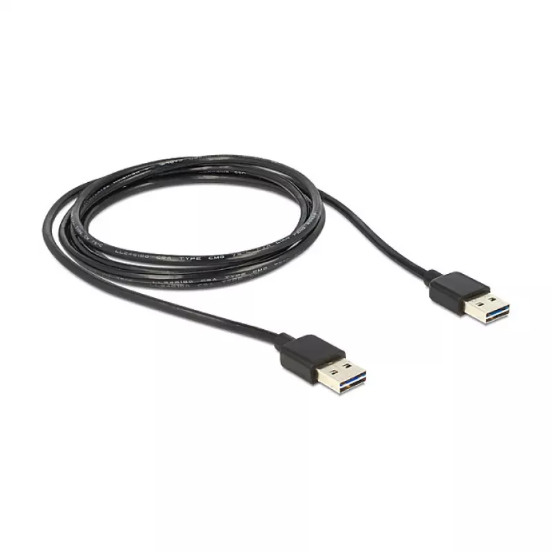 USB kabelis DeLOCK 1 m USB 2.0 A juodas