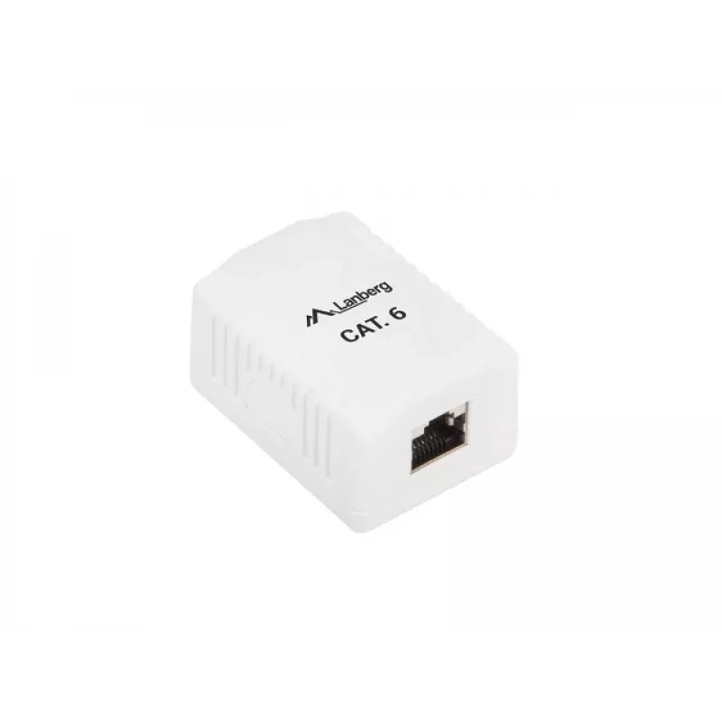 Paviršinis RJ-45 lizdas baltas Lanberg OS6-0001-W