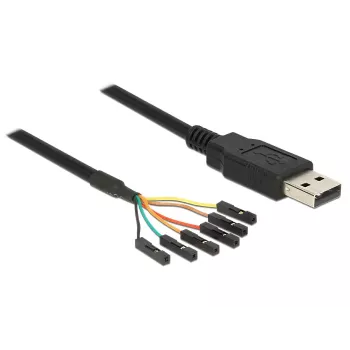 USB kabelis DeLOCK 1,8 m USB2.0-A/TTL 6 kontaktų juoda