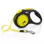 Ištraukiamas pavadėlis Flexi New NEON 5 m - juostinis pavadėlis, mažiems šunims iki 15 kg, juoda/geltona