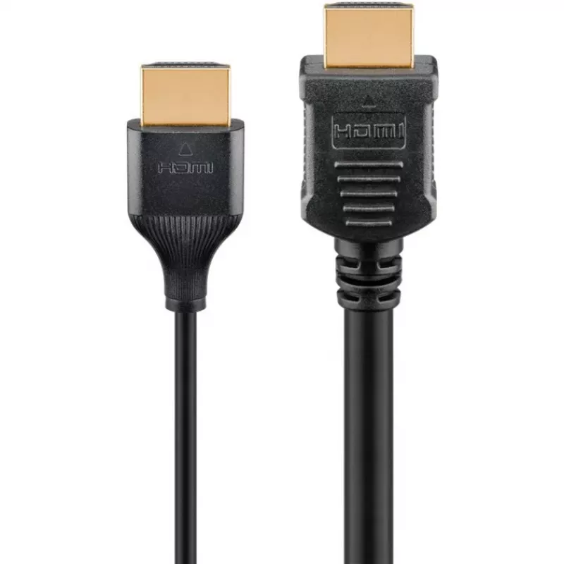 Goobay HDMI laidas 5 m A tipo kištukas – A tipo kištukas 18 Gbit/s juodas