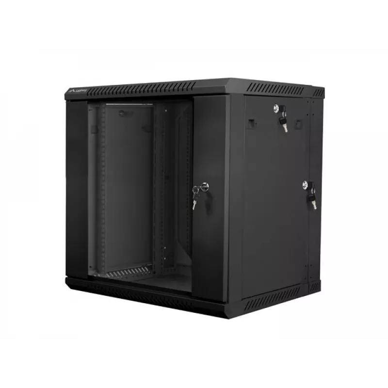 19 colių 12U pakabinama stovo spinta LANBERG 600x600 mm juoda