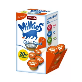 Animonda Harmony skystas pienas ANIMONDA Milkies rinkinys 20 x 15 g suaugusioms katėms, pieno skonio, skystas