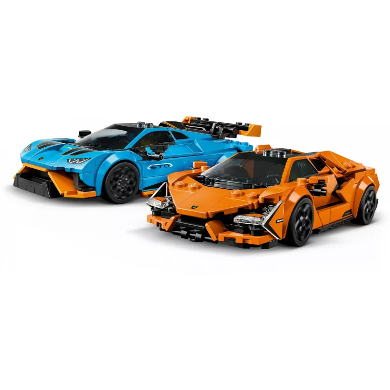 Konstruktorius LEGO Speed Champions rinkinys 77238 — Lamborghini Revuelto & Huracán STO, 607 dalys, 2 minifigūros, rekomenduojamas amžius 10+