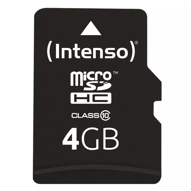 ATMINTINĖ MICRO SDHC 4GB C10/W/ADAPTER 3413450 INTENSO