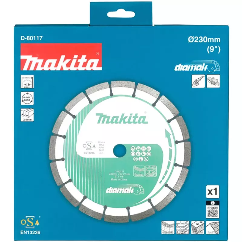 Deimantinis diskas Makita D-80117 pjovimui, 230x22.23 mm