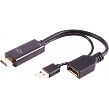 Adapteris HDMI A į DisplayPort ShiverPeaks 4K 60Hz 20 cm kabelio keitiklis