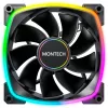 MONTECH RX140 PWM 140mm ARGB atvirkštinių menčių korpuso ventiliatorius - juodas