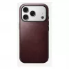 Mobiliojo telefono dėklas Nomad Modern Leather Case, skirtas „iPhone 17 Pro“, oda + TPU + PC, tinka 16 cm (6,3 col.) ekranui, Bordo