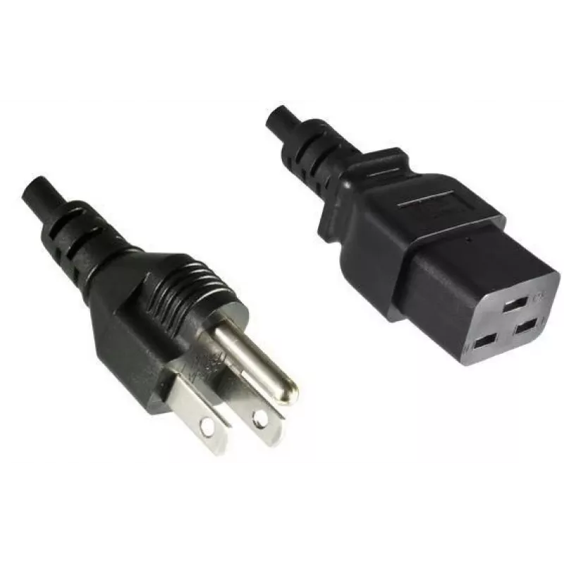 Microconnect PE110518 maitinimo kabelis, juodas, 1,8 m, C19 jungtis