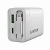 CANYON pakrovėjas OnCharge 65RC su įmontuotu USB-C kabeliu 65W, 1x PD, 1x QC, EU kištukas, Baltas
