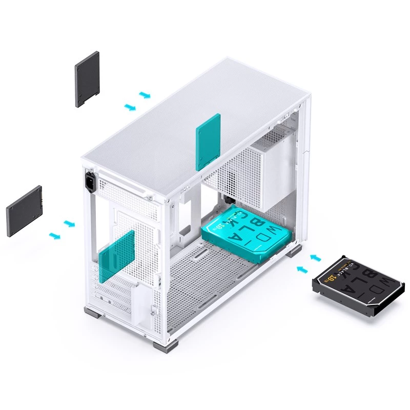 Kompiuterio korpusas Jonsbo D31 MESH Midi Tower baltos spalvos