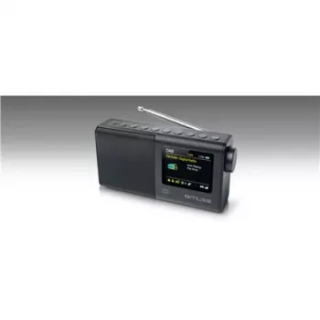 Nešiojamasis radijas muse M-117 DB — DAB/DAB+/FM, 3 W RMS, 2,8 colio TFT, išorinė antena, 3,5 mm lizdas, 0,3 kg, juodas