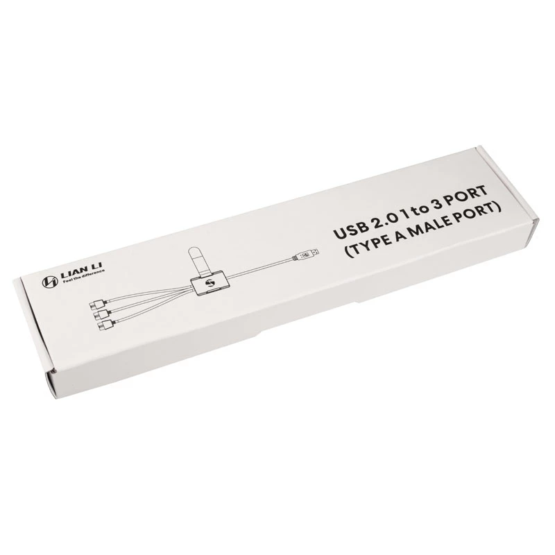 USB šakotuvas Lian Li PW-U2TPAW Type A kištukas 1 į 3 IDC 9 kontaktų