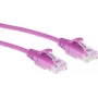 ACT rožinis 2 m LSZH U/UTP CAT6 duomenų centro plonas komutacinis kabelis su apsauginiais RJ45 jungtimis