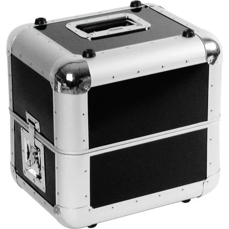 Skrydžio dėklas Roadinger Platten-Case ALU 50/50 apvalus juodas — aliuminis 50×50 formatas, apvalūs kampai