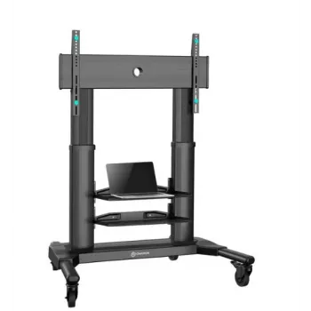 Mobilus televizoriaus stovas ONKRON TS2771-B 40–80 colių televizoriams, juodas, ratukinis grindų stovas
