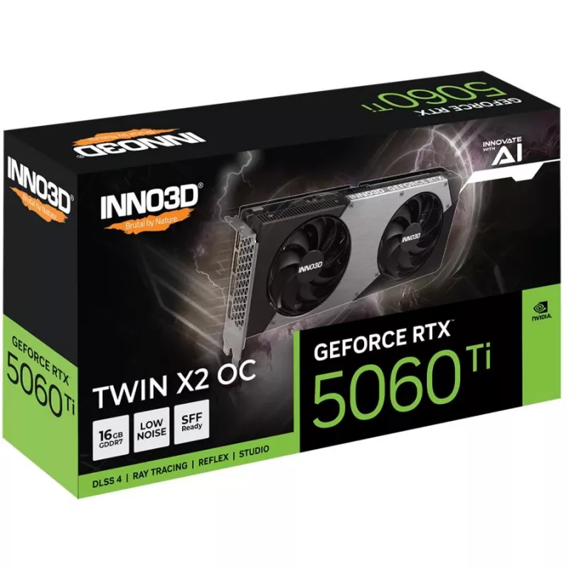 INNO3D GeForce RTX 5060 Ti TWIN X2 OC 16 GB GDDR7 vaizdo plokštė