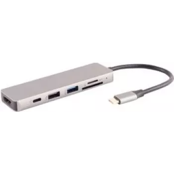 Nešiojamojo kompiuterio dokas S/CONN 14-05027 USB 3.2 Gen 1 Type-C pilka