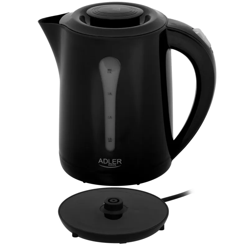 Adler Virdulys | AD 1244 | Elektrinis | 1850 W | 2,5 L | Plastikinis | 360° sukamas pagrindas | Juodas