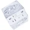 120 mm Lian Li UNI FAN 12CL1W3W baltas belaidis korpuso ventiliatorius — 120 mm, suderinamas su PWM šakotuvu, modulinis