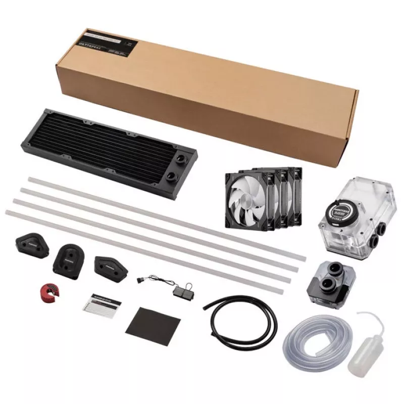 Skysčio aušinimo komplektas Phanteks EZ-Fit 360 D30-Kit 12 cm Juodas permatomas