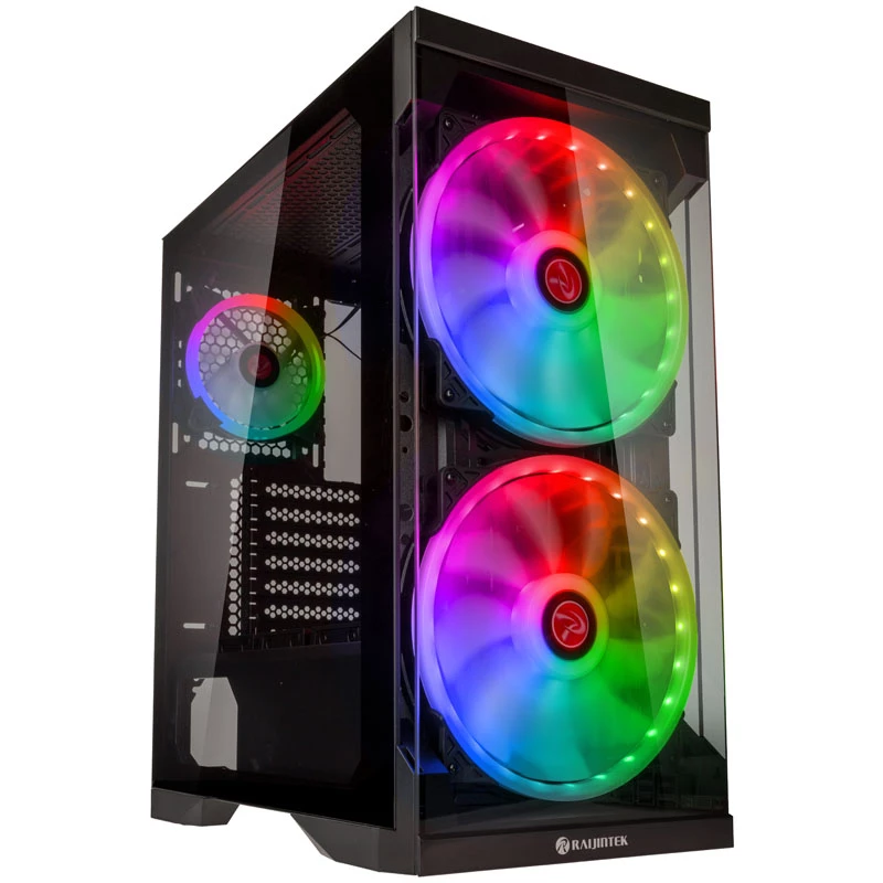 SILENOS PRO juoda versija su ARGB ventiliatoriumi grūdintas stiklas