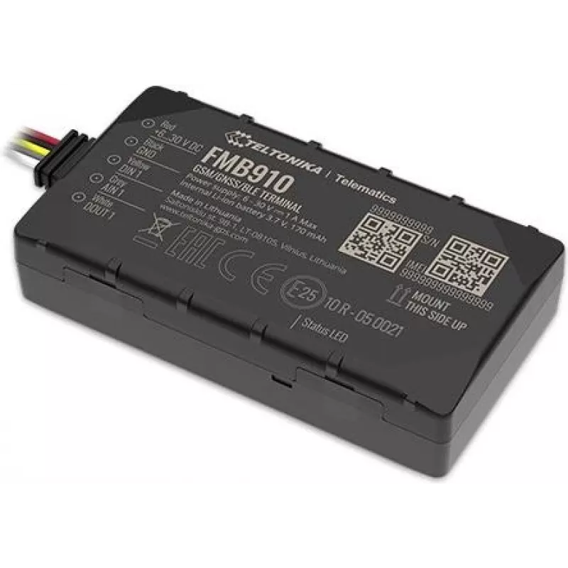 Teltonika FMB910 - Micro-USB - įkraunamas - ličio jonų (Li-Ion) - 3,7 V - 170 mAh - 69 g (FMB91093IN01)