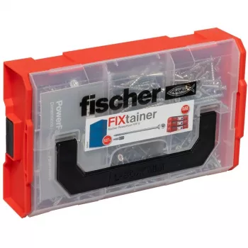 fischer FixTainer PowerFast II TX TG 562272 medžio drožlių plokščių varžtų asortimentas, plieniniai, galvanizuoti (562272)
