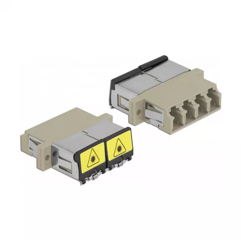 Optical Fiber Coupler DeLOCK 86904 LC Quad female to LC Quad female Multi-mode beige