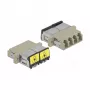 Optical Fiber Coupler DeLOCK 86904 LC Quad female to LC Quad female Multi-mode beige