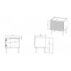 Naktinių stalelių rinkinys cama meble ONDA 2 vnt. 50×40×H54 cm, žalias, MDF/medžio drožlių plokštė, 16 mm rėmas