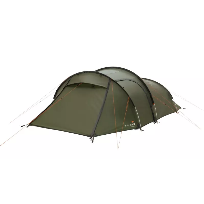 Tunelinis palapinė easy camp Pasvik 4 — 4 asmenims, kietas karkasas, 3 m atsparus vandeniui apdangalas, aliuminio stiebai, tamsiai žalia, 2350×4050×1200 mm