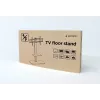 Grindinis televizoriaus stovas GEMBIRD TVS-86ST-01, skirtas 43–86 colių televizoriams, juodas, grūdinto stiklo pagrindas, VESA 100x100–600x400, maks. 60 kg